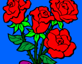 Desenho Ramo de rosas pintado por larissa