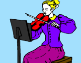 Desenho Dama violinista pintado por marielen