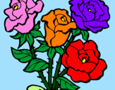Desenho Ramo de rosas pintado por liliana