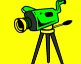 Desenho Câmera de cinema pintado por luiz