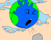 Desenho Terra doente pintado por RAFAELLA
