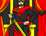 Desenho Cavaleiro rei pintado por King