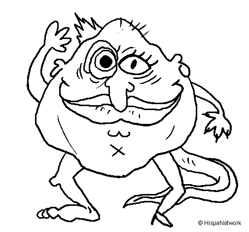 Desenho Monstro hermafrodita pintado por caryna