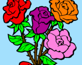 Desenho Ramo de rosas pintado por Carolaynne