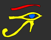 Desenho Olho de hórus pintado por renato