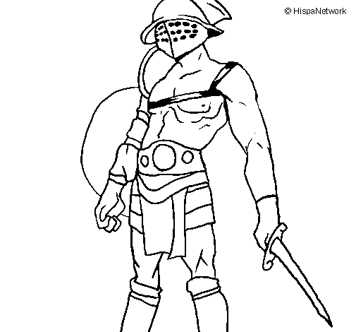 Desenho Gladiador pintado por gladiador