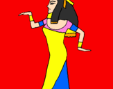 Desenho Bailarina egipcia  pintado por nathan