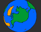 Desenho Planeta terra pintado por felipe