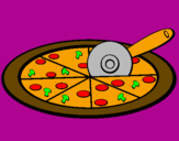 Desenho Pizza pintado por Luany