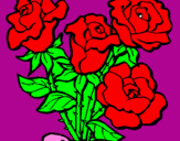 Desenho Ramo de rosas pintado por ana catarina