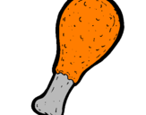 Desenho Coxas de frango pintado por eduardo