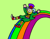 Desenho Duende no arco-íris pintado por VALERIA