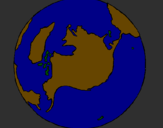 Desenho Planeta terra pintado por lucas pereira