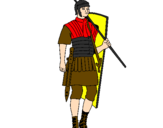 Desenho Soldado romano pintado por vitor
