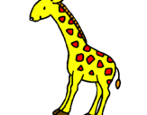 Desenho Girafa pintado por João Gabriel