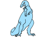 Desenho Tiranossauro rex pintado por Carnotauro