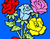 Desenho Ramo de rosas pintado por João