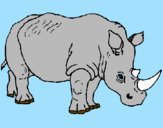 Desenho Rinoceronte pintado por rino