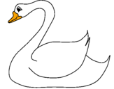 Desenho Cisne pintado por Ganso
