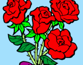 Desenho Ramo de rosas pintado por isabella