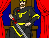 Desenho Cavaleiro rei pintado por Patrick