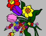 Desenho Ramo de flores pintado por Bruna Carolina