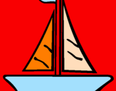 Desenho Barco veleiro pintado por Ricardo