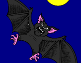 Desenho Morcego cão pintado por cuca
