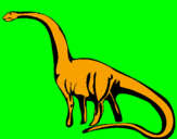 Desenho Mamenquissauro pintado por iguanodonte
