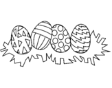 Desenho Ovos de páscoa III pintado por coelinho betina 1
