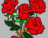 Desenho Ramo de rosas pintado por Cauã Pepe