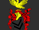 Desenho Escudo de armas e águia pintado por kaki
