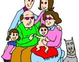 Desenho Família pintado por ines 