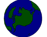 Desenho Planeta terra pintado por andy