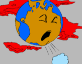 Desenho Terra doente pintado por BEATRIZ