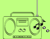 Desenho Radio cassette 2 pintado por pedropedro