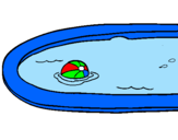 Desenho Bola na piscina pintado por andy