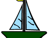 Desenho Barco veleiro pintado por barco do dudu
