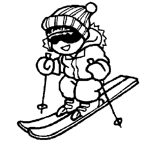 Desenho Menino a esquiar pintado por arthur
