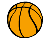 Desenho Bola de basquete pintado por qwsaedrftgyhçlk