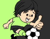 Desenho Rapaz a jogar futebol pintado por Fut-Star