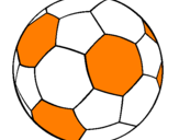 Desenho Bola de futebol II pintado por bola laranja
