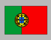 Desenho Portugal pintado por bandeira