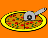 Desenho Pizza pintado por  Cidinha