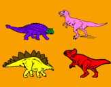 Desenho Dinossauros de terra pintado por GONÇALO