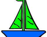 Desenho Barco veleiro pintado por erick