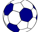 Desenho Bola de futebol II pintado por bola azul