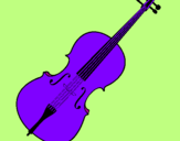 Desenho Violino pintado por aline
