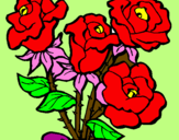 Desenho Ramo de rosas pintado por ingrid