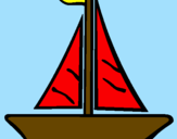 Desenho Barco veleiro pintado por guilherme